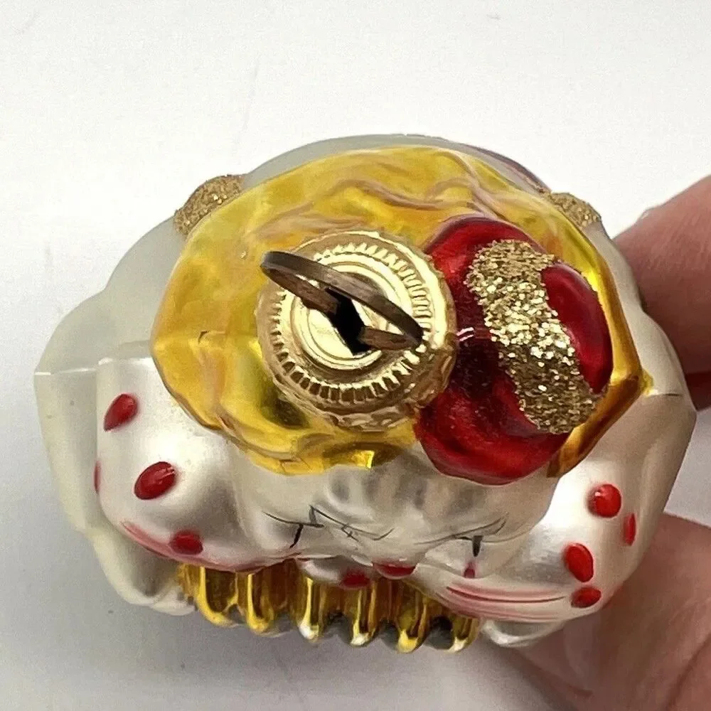 Kurt Adler Polonaise Komozja Hand Blown Glass Clown Accordion Ornament Poland